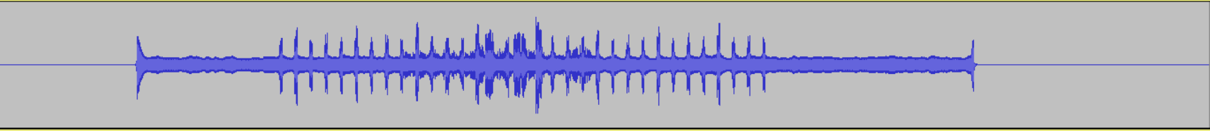 Noise-cancelled audio waveform