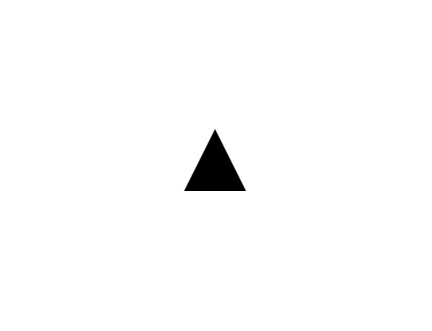Screenshot of black triangle pointing up